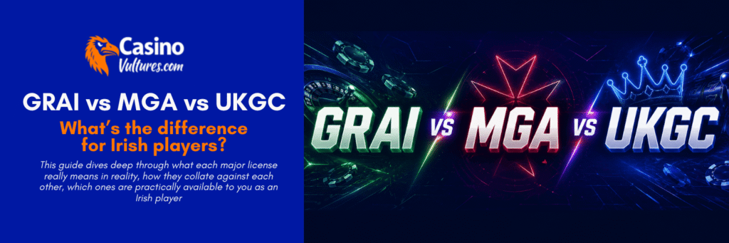 GRAI vs MGA vs UKGC for Irish players